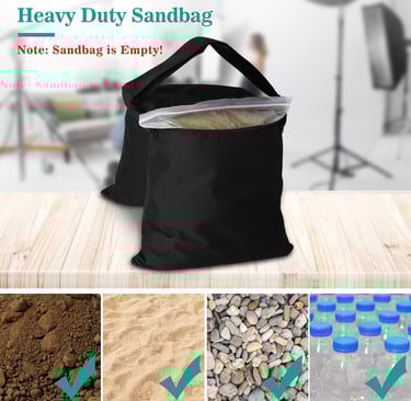 4 Packs Sandbags Weight Bags for Light Stand Photography Video Equipment, Heavy Duty Saddlebag for B