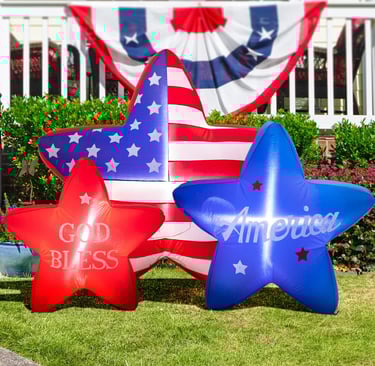 Patriotic inflatable yard decorations