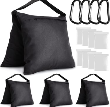 Aimosen 4 Packs Sandbags Weight Bags for Light Stand Photography Video Equipment, Heavy Duty Saddleb