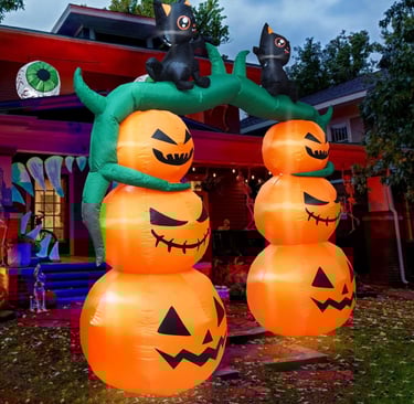 inflatable pumpkin arch