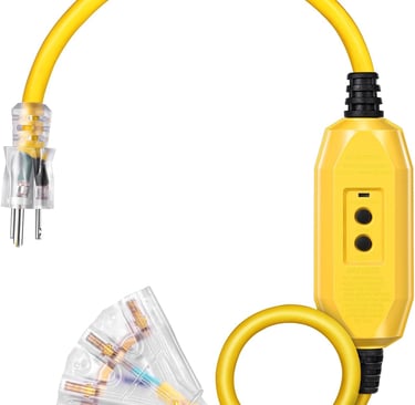 Outdoor rated GFCI adapter