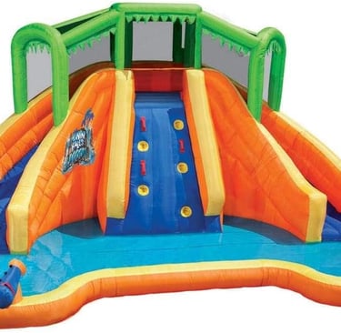 Banzai Twin Falls Lagoon, Length: 16 ft 8 in, Width: 11 ft 10 in, Height: 8 ft 4 in, Inflatable Outd