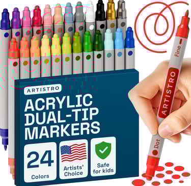 Acrylic paint pen set