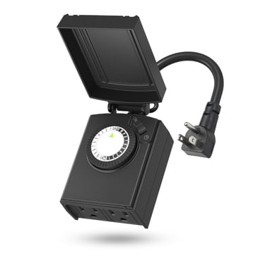 BN-LINK 24 Hour Heavy Duty Mechanical Timer, Outdoor Timer Outlet Waterproof with 30 Minutes 