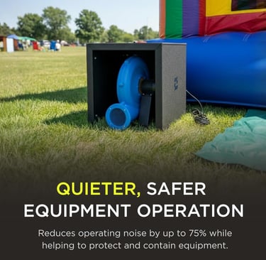 Bounce House Blower Cover, Noise Enclosure, Acoustic Box, Baffle Box