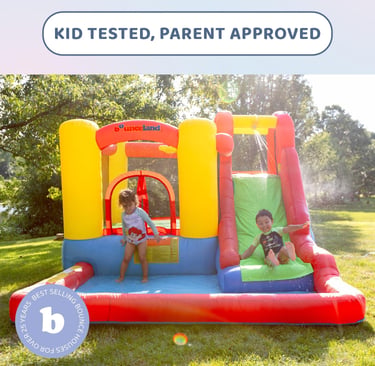 Bounceland Jump and Splash Adventure Bounce House or Water Slide All in one, Large Pool, Fun Bouncin
