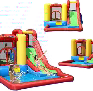 Bounceland Jump and Splash Adventure Bounce House or Water Slide All in one, Large Pool, Fun Bouncin
