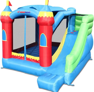 Bounceland Royal Palace Inflatable Bounce House, with Long Slide, Large Bouncing Area, Basketball Ho