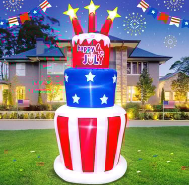 inflatable patriotic birthday cake