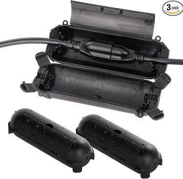 Outdoor rated extension cord plug protector