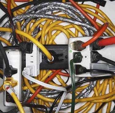 extension cord mess