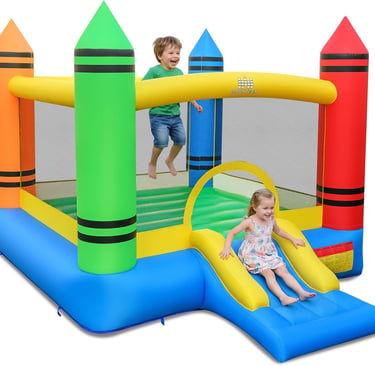 Costzon Inflatable Bounce House, 12ft L x 9ft W Party Castle Bouncy House for Kids 5-12, Jumping Cas