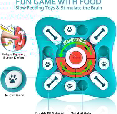 dog puzzle toy with food