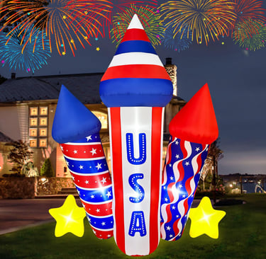 inflatable patriotic firework rockets