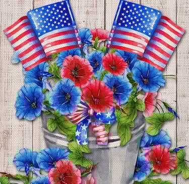 patriotic floral arrangement