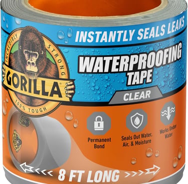 Gorilla Waterproof Patch & Seal Tape, Clear Tape