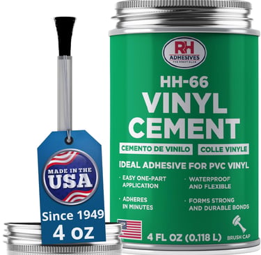 HH-66 Vinyl Cement 4 oz - Vinyl Adhesive, Cement Glue, Industrial Contact Cement for PVC & Vinyl Rep