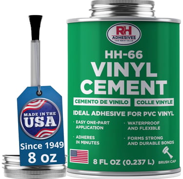 HH-66 Vinyl Cement 8 oz - Vinyl Adhesive, Cement Glue, Industrial Contact Cement for PVC & Vinyl Rep