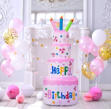 inflatable birthday cake