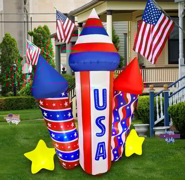 inflatable patriotic firework display