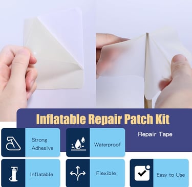 Inflatable Patch Repair Kit - Waterproof TPU Pool Repair Tape, Heavy Duty Repair Patch for Air Mattr