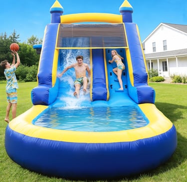 Inflatable Water Slide Commercial Grade: 21FT(L) Water Bounce House for Adults &amp;amp;amp;amp; Teenagers - Big Poo