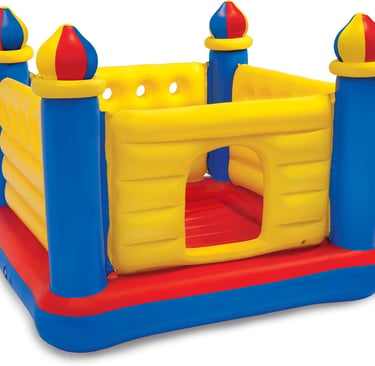 Intex Inflatable Colorful Jump-O-Lene Castle Bounce House, for 2 Kids Ages 3-6 - Large Blow-Up Indoo