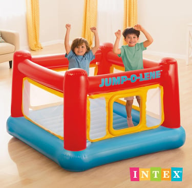 Intex Inflatable Jump-O-Lene Trampoline Bounce House with Crawl-Thru Door