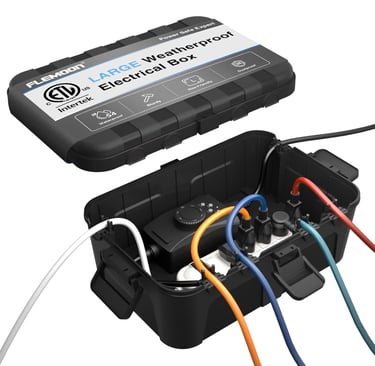 Large Outdoor Electrical Box (12.5 x 8.5 x 5 inch), IP54 Waterproof Extension Cord Cover Weatherproo