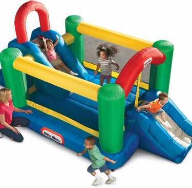 Little Tikes Jump and Double Slide Bouncer, 168.00 L x 108.00 W x 84.00 H Inches