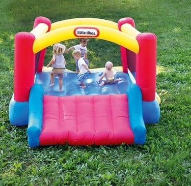 Little Tikes Jump &amp;amp;amp;#x27;n Slide Inflatable Bouncer Includes Heavy Duty Blower With GFCI, Stakes, Repair P