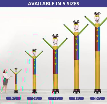 multiple size inflatables