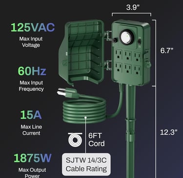 outdoor mechanical power stake