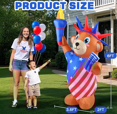 inflatable 6' bear Statue of Liberty