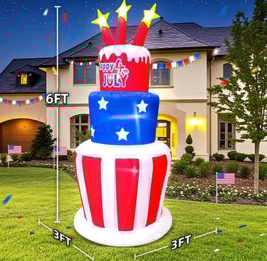 inflatable 6' birthday cake