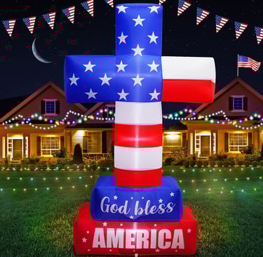 inflatable patriotic cross