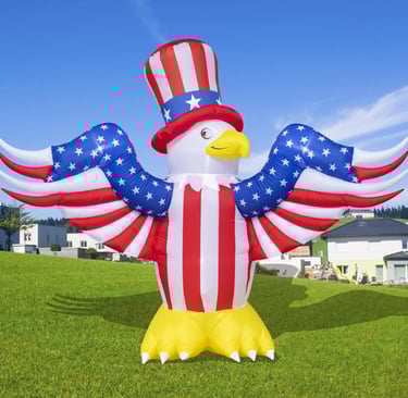 Inflatable patriotic eagle