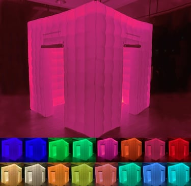 pink inflatable photo booth