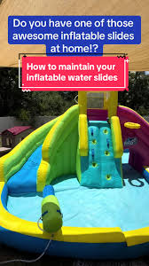 Repairing inflatable slide