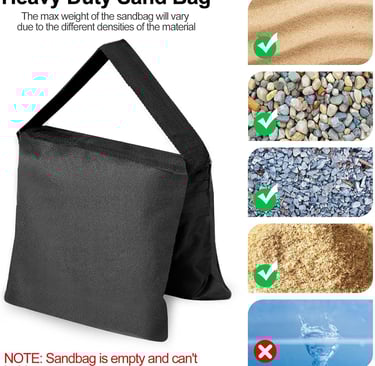 Fillable sandbags to help anchor things