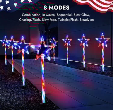 patriotic solar lights