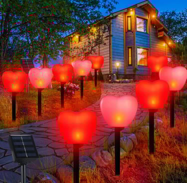 Heart shaped path lights