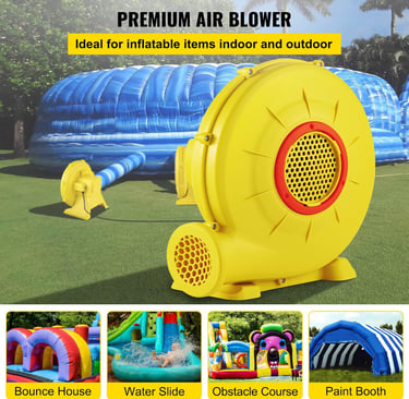 VEVOR Inflatable Air Blower, 450W/1100W/1500W Portable and Powerful Bounce House Blower, Commercial 