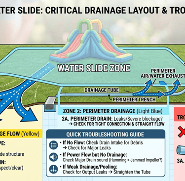 Water slide drainage