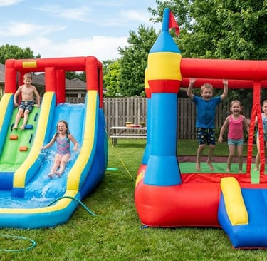 water slide vs bounce house