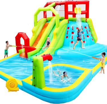 WELLFUNTIME Inflatable Water Slide Park