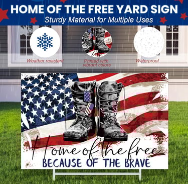 patriotic yard sign