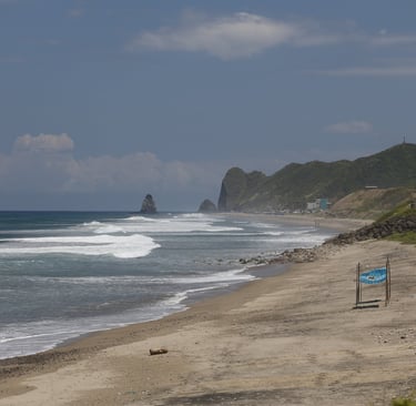 View from the beach of a perfect sunny day 