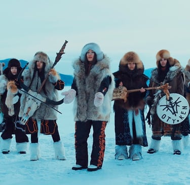 Otyken posed for a winter picture