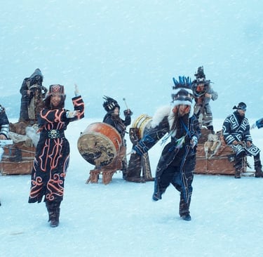 Otyken performs "storm" on a frozen Siberian river